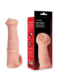Телесная фантазийная насадка на член Cock Sleeve Size M - KOKOS - в Сургуте купить с доставкой
