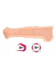 Телесная фантазийная насадка на член Cock Sleeve Size L - KOKOS - в Сургуте купить с доставкой