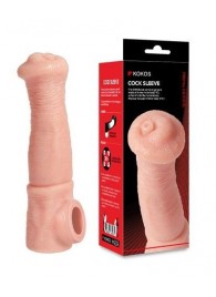 Телесная фантазийная насадка на член Cock Sleeve Size L - KOKOS - в Сургуте купить с доставкой