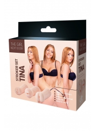 Набор из 3 мастурбаторов The Girl Next Door Tina - Dream Toys - в Сургуте купить с доставкой