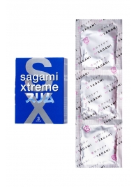 Розовые презервативы Sagami Xtreme FEEL FIT 3D - 3 шт. - Sagami - купить с доставкой в Сургуте