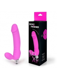 Розовый безремневой страпон Sexy Friend - 1137 - купить с доставкой в Сургуте