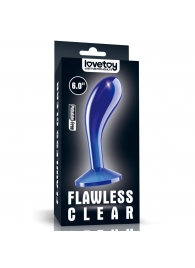 Синяя анальная втулка Flawless Clear Prostate Plug 6.0 - 15 см. - Lovetoy - в Сургуте купить с доставкой
