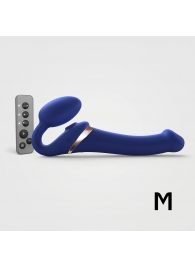 Синий безремневой страпон Multi Orgasm Size M с клиторальной стимуляцией - Strap-on-me - купить с доставкой в Сургуте