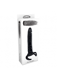 Чёрная насадка-фаллос для двойного проникновения INFLATABLE DILDO SLIM DONG  - 13,5 см. - Toyz4lovers - в Сургуте купить с доставкой