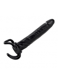 Чёрная насадка-фаллос для двойного проникновения INFLATABLE DILDO SLIM DONG  - 13,5 см. - Toyz4lovers - в Сургуте купить с доставкой