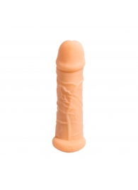 Телесный фаллоудлинитель Extra Size Bubbles - 15,5 см. - Lola Games - в Сургуте купить с доставкой