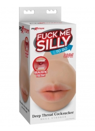 Телесный мастурбатор-ротик Deep Throat Cocksucker - Pipedream - в Сургуте купить с доставкой