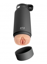 Серый мастурбатор в виде бутылки F*ck Flask - Pipedream - в Сургуте купить с доставкой