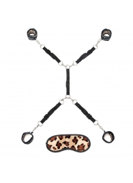 Леопардовая фиксация на матрас для рук и ног Classic Bedspreader - Lux Fetish - купить с доставкой в Сургуте