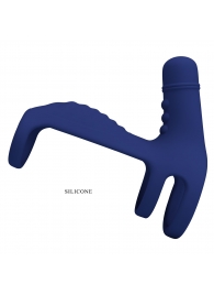 Синяя вибронасадка на пенис Vibrating Penis Sling - Baile - в Сургуте купить с доставкой