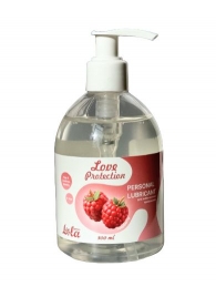 Лубрикант на водной основе Love Protection Raspberry с ароматом малины - 300 мл. - Lola Games - купить с доставкой в Сургуте