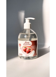 Лубрикант на водной снове Love Protection Strawberry с ароматом клубники - 300 мл. - Lola Games - купить с доставкой в Сургуте