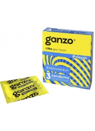 Классические презервативы с обильной смазкой Ganzo Classic - 3 шт. - Ganzo - купить с доставкой в Сургуте