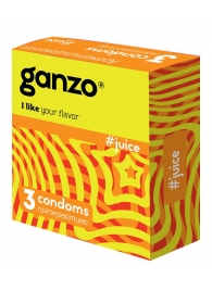 Ароматизированные презервативы Ganzo Juice - 3 шт. - Ganzo - купить с доставкой в Сургуте