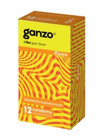 Ароматизированные презервативы Ganzo Juice - 12 шт. - Ganzo - купить с доставкой в Сургуте