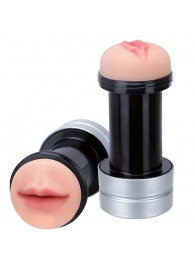 Двусторонний мастурбатор REALSTUFF 2 IN 1 HUMMER MOUTH   VAGINA - ротик и вагина - Dream Toys - в Сургуте купить с доставкой