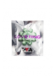 Зеленое эрекционное кольцо-цветок - Toyfa Basic - в Сургуте купить с доставкой