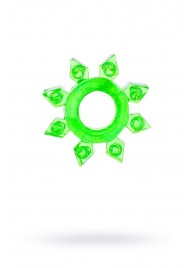 Зеленое эрекционное кольцо-звезда - Toyfa Basic - в Сургуте купить с доставкой