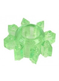 Зеленое эрекционное кольцо-звезда - Toyfa Basic - в Сургуте купить с доставкой