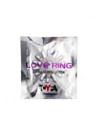 Прозрачное гелевое эрекционное кольцо с шипиками - Toyfa Basic - в Сургуте купить с доставкой