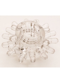 Прозрачное гелевое эрекционное кольцо с шипиками - Toyfa Basic - в Сургуте купить с доставкой