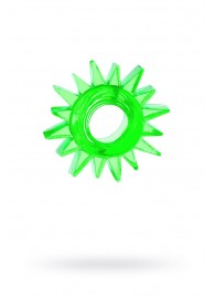 Зеленое эрекционное кольцо-солнце - Toyfa Basic - в Сургуте купить с доставкой