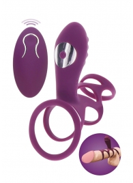 Фиолетовая эрекционная вибронасадка Halo Halo C-Ring Sleeve - Toy Joy - в Сургуте купить с доставкой