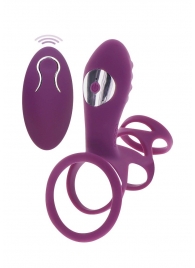 Фиолетовая эрекционная вибронасадка Halo Halo C-Ring Sleeve - Toy Joy - в Сургуте купить с доставкой