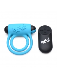 Голубое эрекционное виброкольцо 28X Remote Control Vibrating Cock Ring   Bullet - XR Brands - в Сургуте купить с доставкой