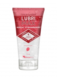 Интимный гель-смазка на водной основе Lubrimax Magic Strawberry - 75 мл. - ИнтелБИО - купить с доставкой в Сургуте