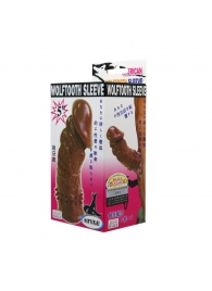 Коричневая насадка на пенис Wolftooth Sleeve - 13 см. - Baile - в Сургуте купить с доставкой