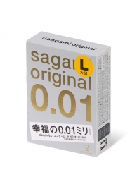 Презервативы Sagami Original 0.01 L-size увеличенного размера - 2 шт. - Sagami - купить с доставкой в Сургуте