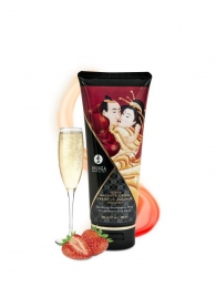 Массажный крем для тела с ароматом клубники и шампанского Sparkling Strawberry Wine - 200 мл. - Shunga - купить с доставкой в Сургуте