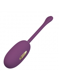 Фиолетовое виброяйцо с электростимуляцией Doreen - Baile - купить с доставкой в Сургуте