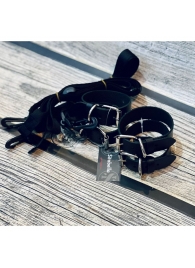 Черный комплект для растяжки на кровати «Новичок» - Sitabella - купить с доставкой в Сургуте