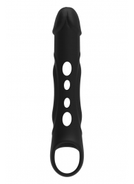 Черная насадка-удлинитель Vibrating Extender With Remote с вибрацией - Dream Toys - в Сургуте купить с доставкой