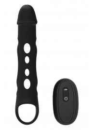 Черная насадка-удлинитель Vibrating Extender With Remote с вибрацией - Dream Toys - в Сургуте купить с доставкой