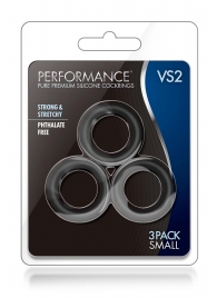 Набор из 3 черных эрекционных колец Black Small Penis Rings - Blush Novelties - в Сургуте купить с доставкой