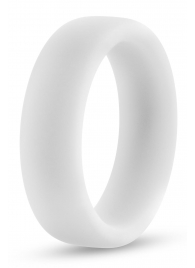Белое люминесцентное эрекционное кольцо Silicone Glo Cock Ring - Blush Novelties - в Сургуте купить с доставкой