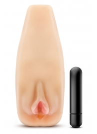 Мастурбатор-вагина с вибрацией Soft   Wet Natasha Realistic Beige Masturbator - Blush Novelties - в Сургуте купить с доставкой