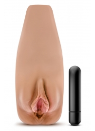 Маструбатор-вагина с вибрацией Soft   Wet Renata Realistic Tan Masturbator - Blush Novelties - в Сургуте купить с доставкой