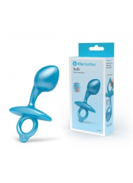 Голубая анальная пробка для массажа простаты Bulb Silicone Prostate Plug - 10,7 см. - b-Vibe - в Сургуте купить с доставкой