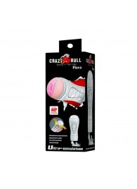 Мастурбатор-вагина Flora White с присоской и 12 режимами вибрации - Baile - в Сургуте купить с доставкой