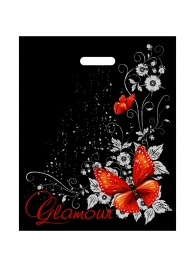 Черный пакет Glamour с вырубной ручкой (38х47 см) - Сима-Ленд - купить с доставкой в Сургуте