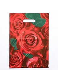 Пакет с цветочным принтом и вырубной ручкой (30х40 см) - Сима-Ленд - купить с доставкой в Сургуте