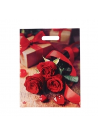 Пакет с принтом в виде роз (31х40 см) - Сима-Ленд - купить с доставкой в Сургуте