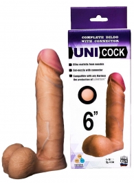 Насадка для страпона фаллической формы UNICOCK 6  - 18 см. - LOVETOY (А-Полимер) - купить с доставкой в Сургуте