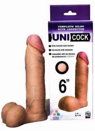 Насадка для страпона фаллической формы UNICOCK 6  - 18 см. - LOVETOY (А-Полимер) - купить с доставкой в Сургуте
