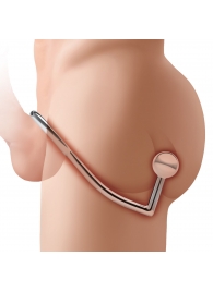 Кольцо на пенис с анальным стимулятором Stainless Steel Anal Hook   Cock Ring - BlueLine - в Сургуте купить с доставкой